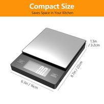 2026 Innovative LCD Split Display Kitchen Scale juoda