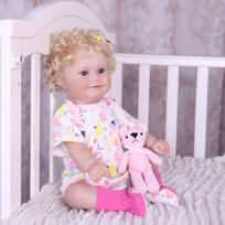 KEIUMI 20 Inch Reborn Baby Doll can see blood vessels Full Silicone Vinyl Girls Dolls Bathe kids Playmates Christmas Gift 20 inch about 50 cm gray