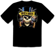 Guns N Roses - Top Hat Rock Musik schwarz  T-Shirt M