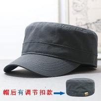 Back Full Closed Army Flat Caps Men and Women Cotton Military Hat Big Bone Plus Size Fitted Baseball Hats 58cm 60cm M 58cm pilka spalva