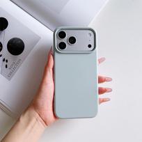 Apple Liquid Silicone Case for iPhone 17 Pro Max, Full Coverage Anti-Drop Protection iPhone 16 E gray