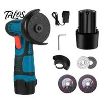 Car Beauty Polishing Tool Cordless Mini Angle Grinder with High Power Lithium Battery for Metal Wood Plastic, Electric Handheld Set Cutting 1 Set