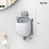 Cute Hanging Bathroom Storage Basket With Hook, Punch Free Wall Mounted Plastic Box, Durable Storage Container For Toiletry balta