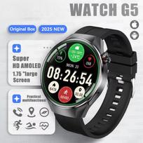 Sveikatos stebėjimo išmanusis laikrodis vyrams HD AMOLED ekranas GPS sekimas Širdies ritmas Kraujospūdis Lauko sportas Vandeniui atsparus Bluetooth skambutis Išmanieji laikrodžiai silicone juoda