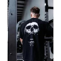 New Gym Fitness T-shirt Loose Oversized Cotton Men Short Sleeves Bodybuilding Sports Tees Summer Training Workout Jogging Tops M juoda