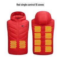 Vaikiška USB šildoma žieminė liemenė su išmaniu temperatūros valdymu 6/7 Years - 120cm red