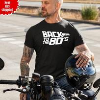Back To The 80s T Shirt Vintage Retro 1980's Printed 100% Cotton Men's Tee Tops S