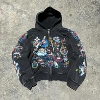 Amerikietiško Gotikinio Roko Raidžių Spaudinio Gobtuvas - Harajuku Laisvo Kirpimo Unisex Palaidinė XL