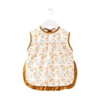 Cartoon Pattern Baby Feeding Apron Toddler Sleeveless Drooling Bib Water Proofing Nursing Smock for Mess Free Meals M