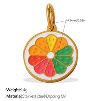 European and American ins wind dopamine feng shui fruit lemon slices oil dripping necklace bracelet jewelry accessories fresh wind pendant