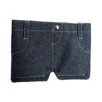 Mini Jeans Wallet Funny Denim Coin Purse Retro Style Bifold Purse with Card Holder Portable Pocket Pants Wallet for Cards Keys Cash 1pc