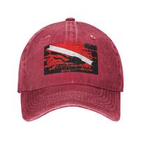 Scuba Diving Diver Down Flag Marine Diver Dive Denim Fabric Cap Casual Baseball Caps Adjustable Hat Summer Unisex Baseball Hats One Size