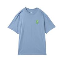 Nike Swoosh Nsw Lse Kavinė V kaklo megztukas Medvilninis Laisvas mezgimo trumpomis rankovėmis marškinėlis Unisex Viršutiniai drabužiai IH1158-486 S gray