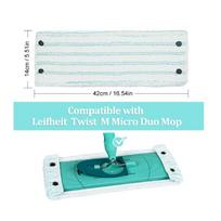 Leifheit Ultra-Fine Mop Head Replacement Cloth with Snap Button white