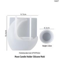 Poppy DIY Half-Moon Epoxy Resin Candle Holder Mold Ornament