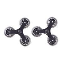 1 Pair Stair Climbing Shopping Cart Replacement Wheels Trolley Casters for Shopping Laundry Cart Household Hardware