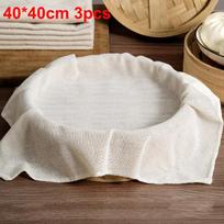 3Pcs Pure Cotton Steamer Cloth 40/60CM round Kitchen Gauze Household Drawer Mat for Steamed Rice And Buns - Kitchen Accessory