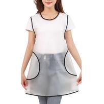 Waterproof TPU Apron Stain-proof Adjustable Dishwashing Cleaning Apron with Pocket Wear-resistant Catering Work Clothes Baking