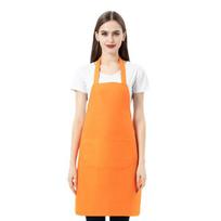 Kitchen Apron Wrinkle Resistant Adjustable Straps Back Lace Apron with Large Front Pocket Cooking BBQ Waiter Chef Aprons for Home Restaurant Cafe Use