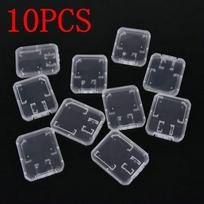 10PCS Clear Holder Plastic SD/TF SDHC Card Storage Box Memory Card Case Transparent