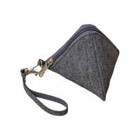Polyester Denim Zongzi Pendant Pouch Chinese Style Solid Color Triangle Cloth Hanging Bag Hanfu Accessories Mini pilka