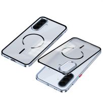 Metal Heat Dissipation Frame with Frosted PC Back for Samsung A57, Strong Magnetic Adsorption Phone Case A37 Samsung A37