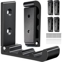 Six heavy-duty folding wall hooks, sturdy black wall-mounted hooks, perfect for hanging coats, towels, backpacks and handbags.