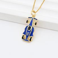 F1 Lenktyninio Automobilio Lašantis Aliejus Pakabukas Karoliai & Raktų Pakabukų Rinkinys Pendant Only mėlyna