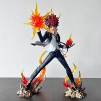 28cm Katekyo Hitman Reborn Tsunayoshi Sawada Action Figure Dying Will Flame Effects Vongola Anime Statue Model Ornament Toy Gift black