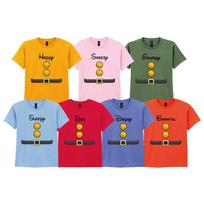 Bashful Doc Dopey Grumpy Happy Sleepy Sneezy 7 Dwarves Dwarf Adult TShirts Unisex T-Shirt XL