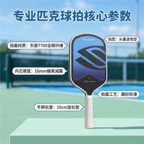 Selkirk Pickleball irklas 16mm T700 anglies pluošto karštai presuotas profesionalus EPP putplasčio šerdis varžybų raketė žaidimui patalpoje ir lauke Omni blue 16mm