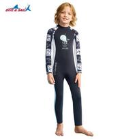 Kids 1.5mm Neoprene Wetsuit Diving Snorkeling Surfing Boys Long Sleeve Full Body Warm Swim Suit Kids S 4-5Y
