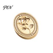 Handmade Gift Embellishment Embossed Wax Seal Stamp, Zinc Alloy Sealing Stamp with Various Artistic for Stationery Patterns Wedding Invitations E