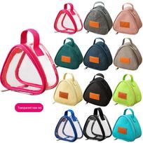 Insulated Japanese-Style Bento Tote Bag with Onigiri Design - Thick Aluminum Foil Layer for Office or Student Lunches