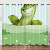 Užuolaida Animacinis gyvūnas Juokinga varlė 3D Skaitmeninė spauda Užtamsinanti užuolaida Grometės 97cm*114cm*2