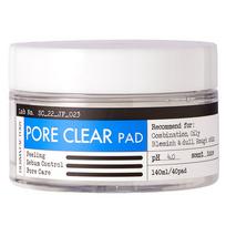 Derma Factory Pore Clear Pad 140ml (40pcs) – Vegan AHA 4% & BHA 0.5%, Exfoliating & Sebum Control Toner Pads, Korean