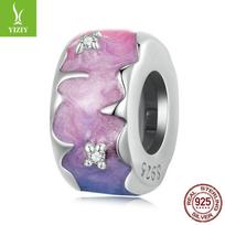 Purple Dream Planet Series Diy Bracelet Beaded Accessories, Rainbow S925 Silver Pendant S925