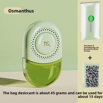 Osmanthus kvapo pakabinamas oro drėkintuvas, drėgmės sugėriklis spintai, drabužių spintai, skirtas naudoti patalpose žalia