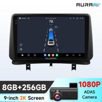 Hizpo 2K Screen Wireless Apple Carplay Android Auto for Renault CLIO 3 2005 - 2014 Car Infotainment Multimedia Player GPS Stereo Intelligent Screen S8 8Core 8G 256G9inch ADASC2