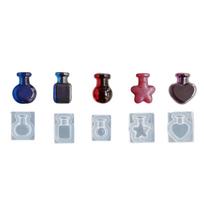 Silicone Cake Decorating Mold For Miniature Bottle Resin Casting DIY Craft Jewelry Charms Detachable Reusable