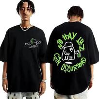Rapper Feid Ferxxo Mor No Le Temas A La Oscuridad T Shirt for Men Women Clothes Vintage T-shirts Cotton O-Neck Overd T-shirt#Color(1) S juoda