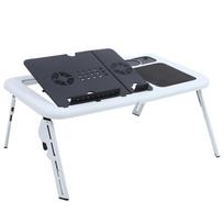 Laptop Notebook PC Folding Portable Car Bed Sofa Desk Stand Table Tray Cool Fan balta