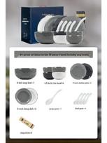 Mod Lanka Gold-Rim Ceramic Dinnerware Set