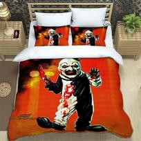Terrifier Horror Printed Bedding Collections Exquisite Bed Supplies Set Duvet Cover Bed Comforter Set Bedding Set Luxury Birthday Gift 70x133cm 2pcs black