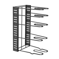 Expandable Cookware Storage Shelf With Multiple Layer Designs Carbon Steel Kitchen Cabinet Organizers For Utensils 5 lines per side