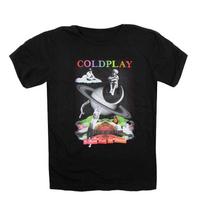 2026 New Edition Coldplay Rock Band Mens American Casual TShirt with Rolling Stone Pattern in the UK S black