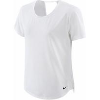 Nike Dri-Fit One Breathe Open Back Crew Neck Short Sleeve T-Shirt Women Tops White DX0132-100 M