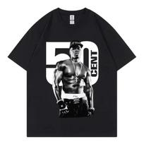 2026Rapper 50 Cent Graphic T Shirts Male Fashion Hip Hop Vintage Short Sleeve Tshirt Women Summer Cotton Tshirts M