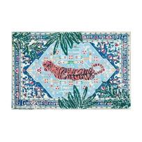 Moroccan-Inspired Tiger Living Room Carpet Ethnic Rug Large Easy-Clean Washable Non-slip Bedroom Stylish Home Decor Floor Mat 40cmx60cm