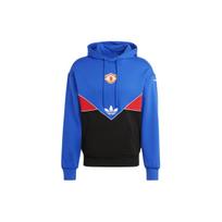 Adidas Originals Manchester United Og Hoody Spalvų Blokas Laisvo Kirpimo Ilgomis Rankovėmis Su Gobtuvu Džemperis Vyriški Hoodies Tamsiai Mėlynas IP5545 S blue